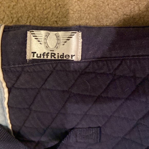 TuffRider Basic All Purpose Saddle Pad w/Trim And Piping - Navy/Light Blue/White - Picture 5 of 5
